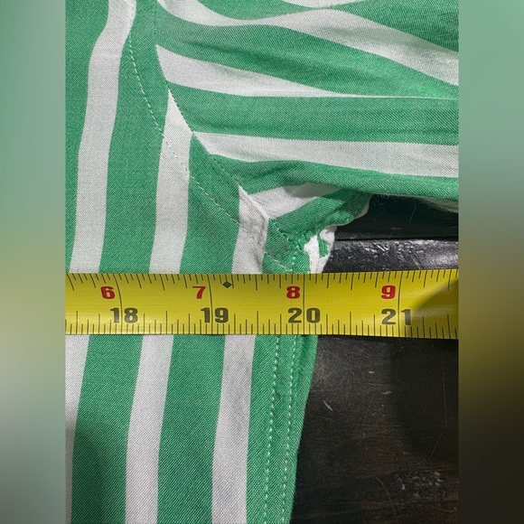 RAILS Elle Stripe Shirt - Green & White - Size XS - Picture 11 of 13